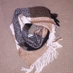Cream brown & camel scarf